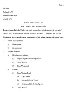 MLA Essay Outline 1
